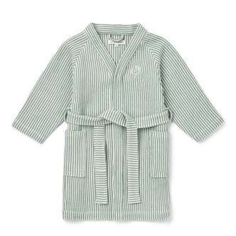 Liewood Bertha Bathrobe - Y/D Stripe Peppermint/Creme de la Creme