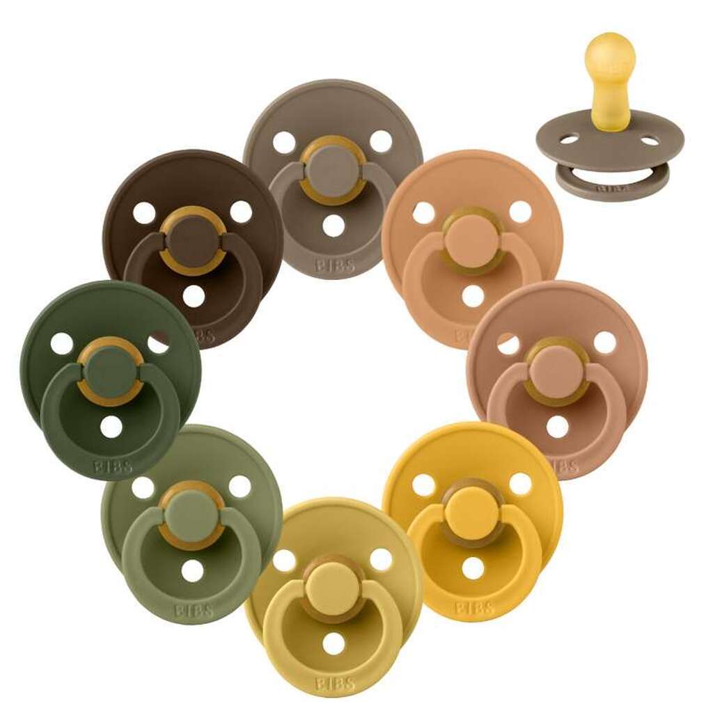 BIBS Rund Colour Sut - Sampak - 8 stk. - Str. 2 - Autumn Bliss