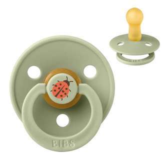 BIBS Rund Colour Sut - Str. 2 - Naturgummi - Studio - Ladybug - Sage
