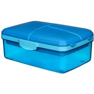 Sistema Madkasse m. Drikkedunk/Køleelement - Slimline Quaddie - 1.5L - Blå