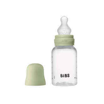 BIBS Bottle - Sutteflaskesæt - Plastik - Silikone/Slow Flow/Rund - 150ml - Sage