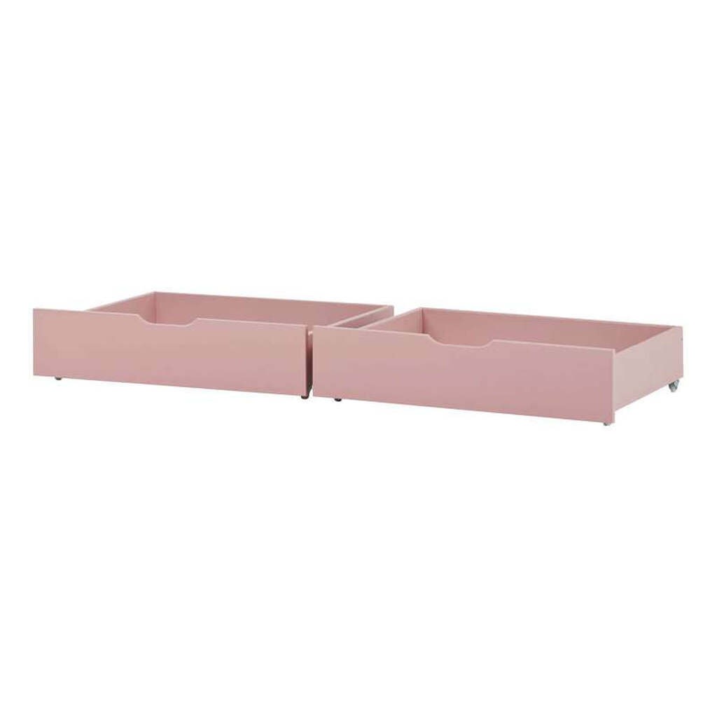Hoppekids Skuffesæt på Hjul - 2 stk. - Flere Størrelser - Pale Rose