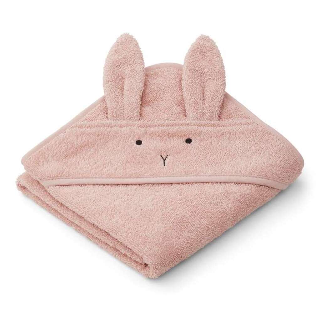 Liewood Albert Badehåndklæde m. Hætte - Baby - Rabbit/Rose