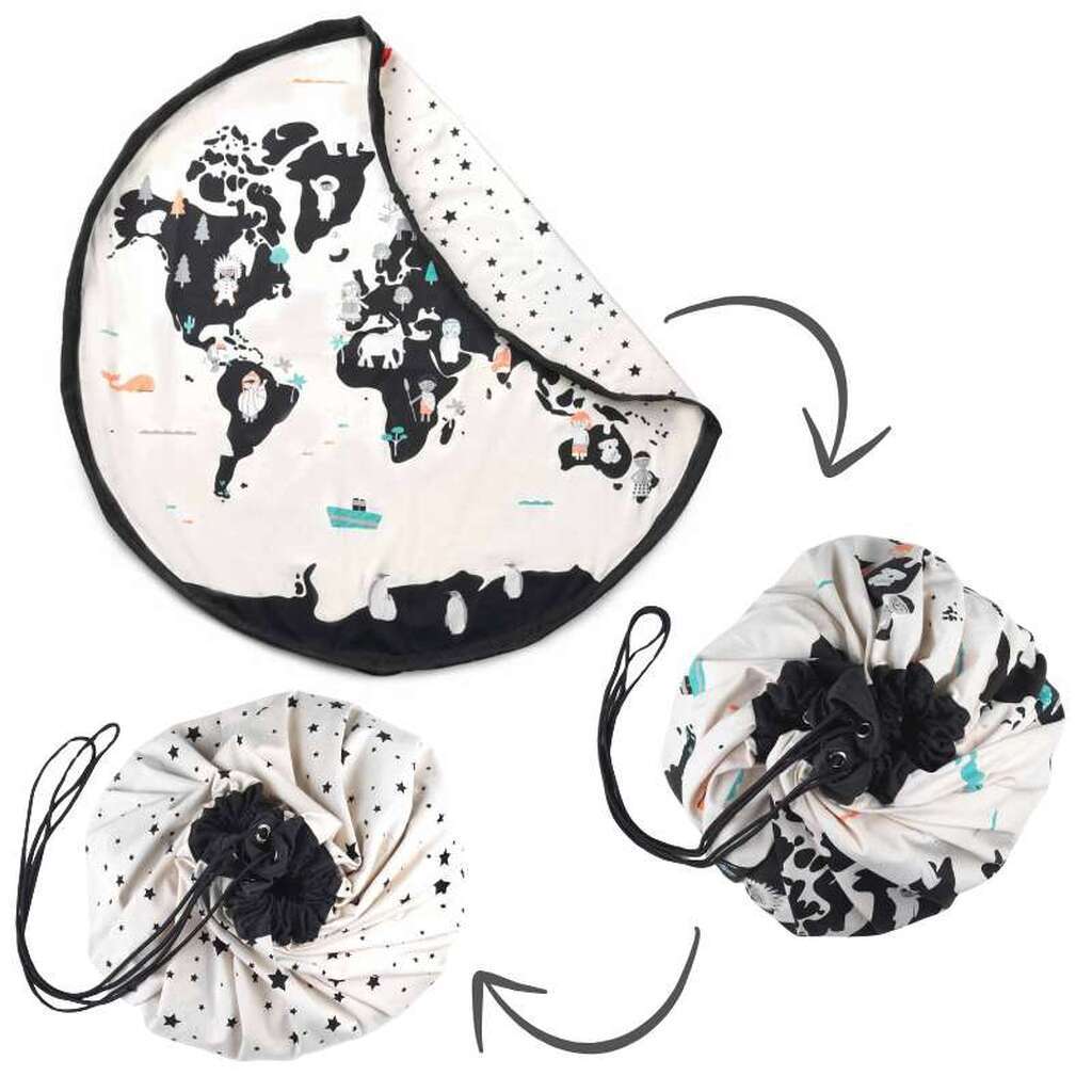 Play & Go Opbevaringstæppe - Worldmap/Stars