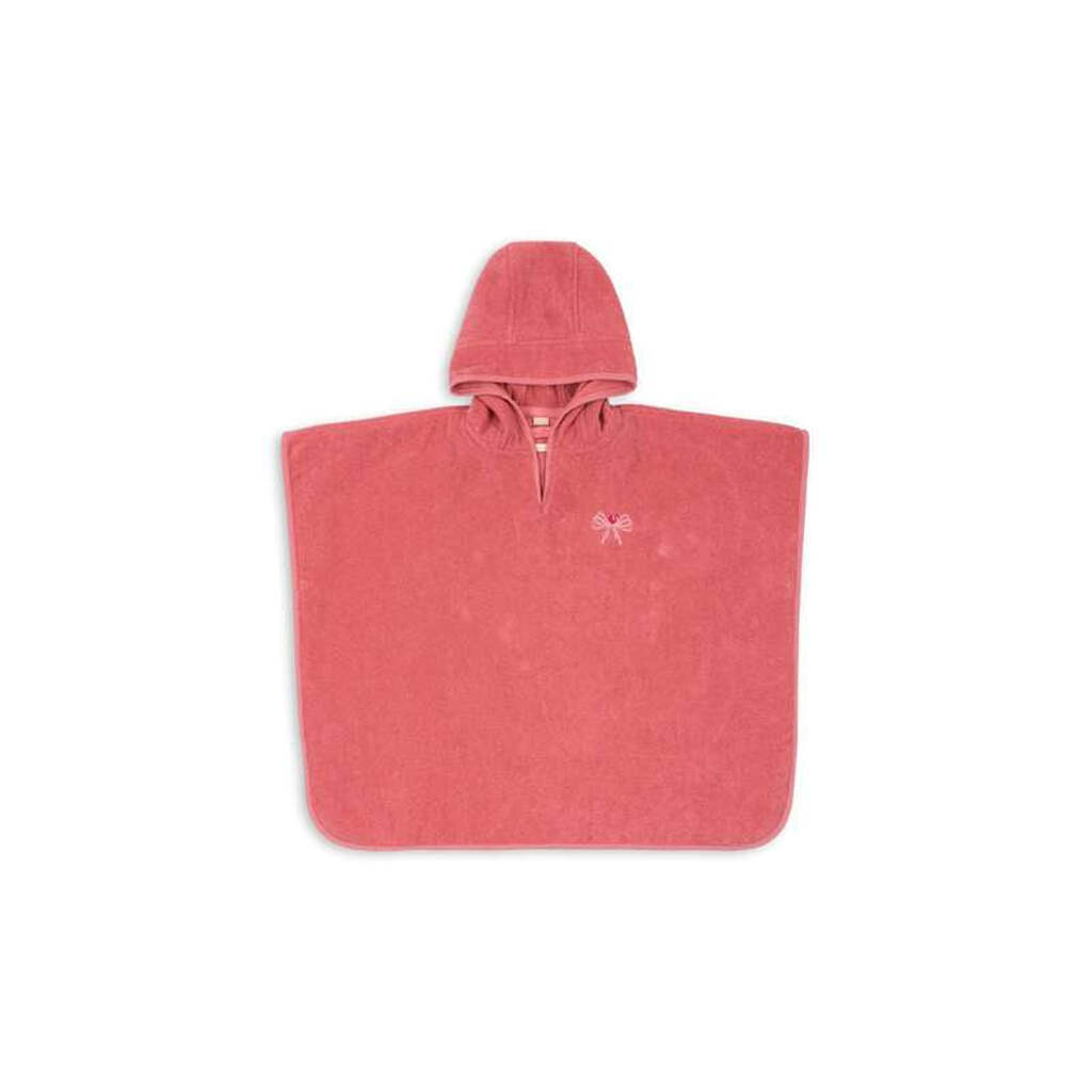 Konges Sløjd Terry Poncho m. Broderi - GOTS - Flamingo Plume