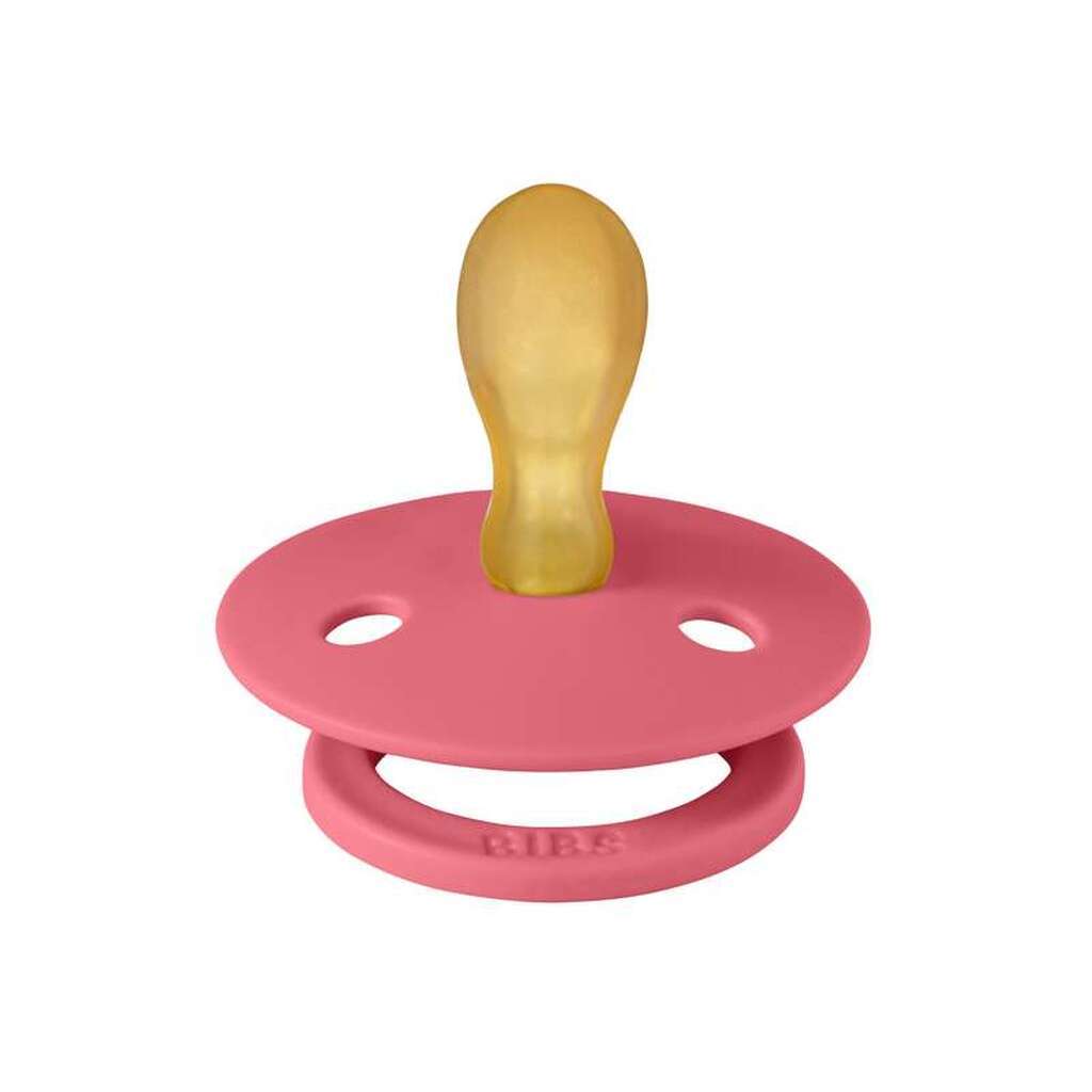 BIBS Symmetrisk Colour Sut - Str. 2 - Naturgummi - Coral
