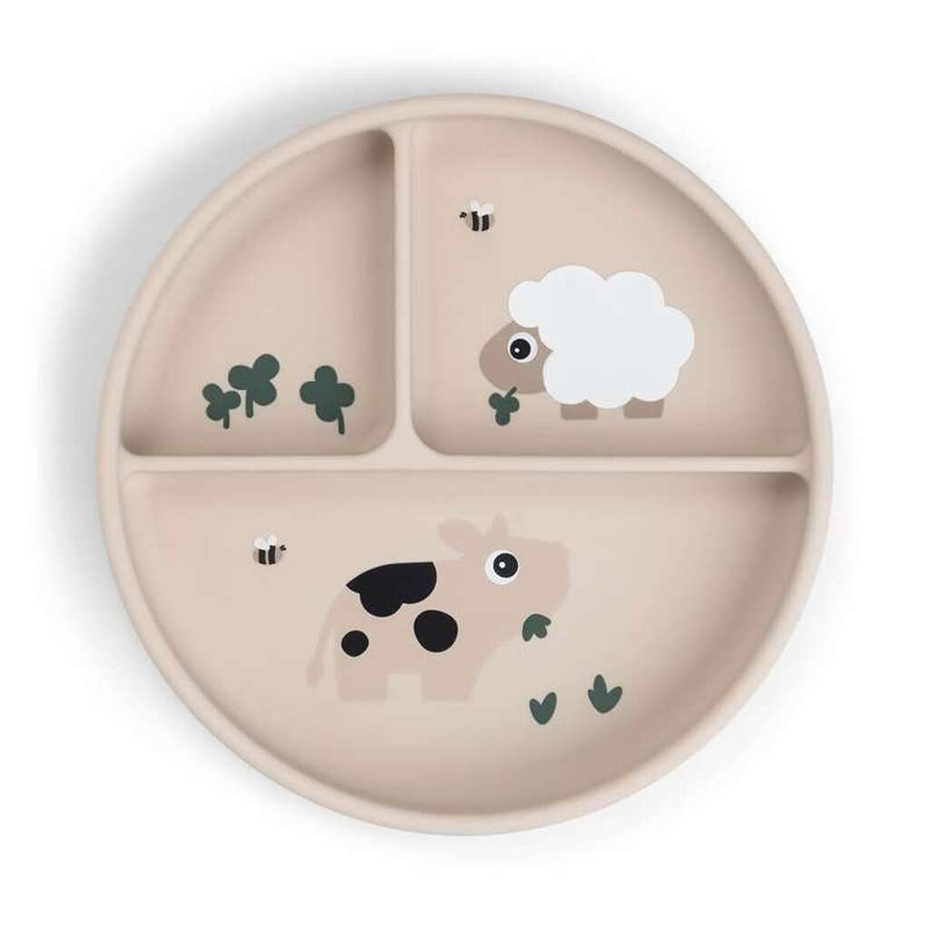 Done By Deer Stick & Stay Ruminddelt Tallerken - Tiny Farm - Sand