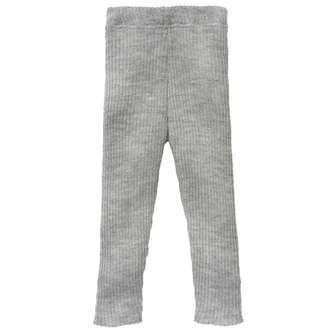 Disana Ribstrikkede Leggings - Merinould - Grå