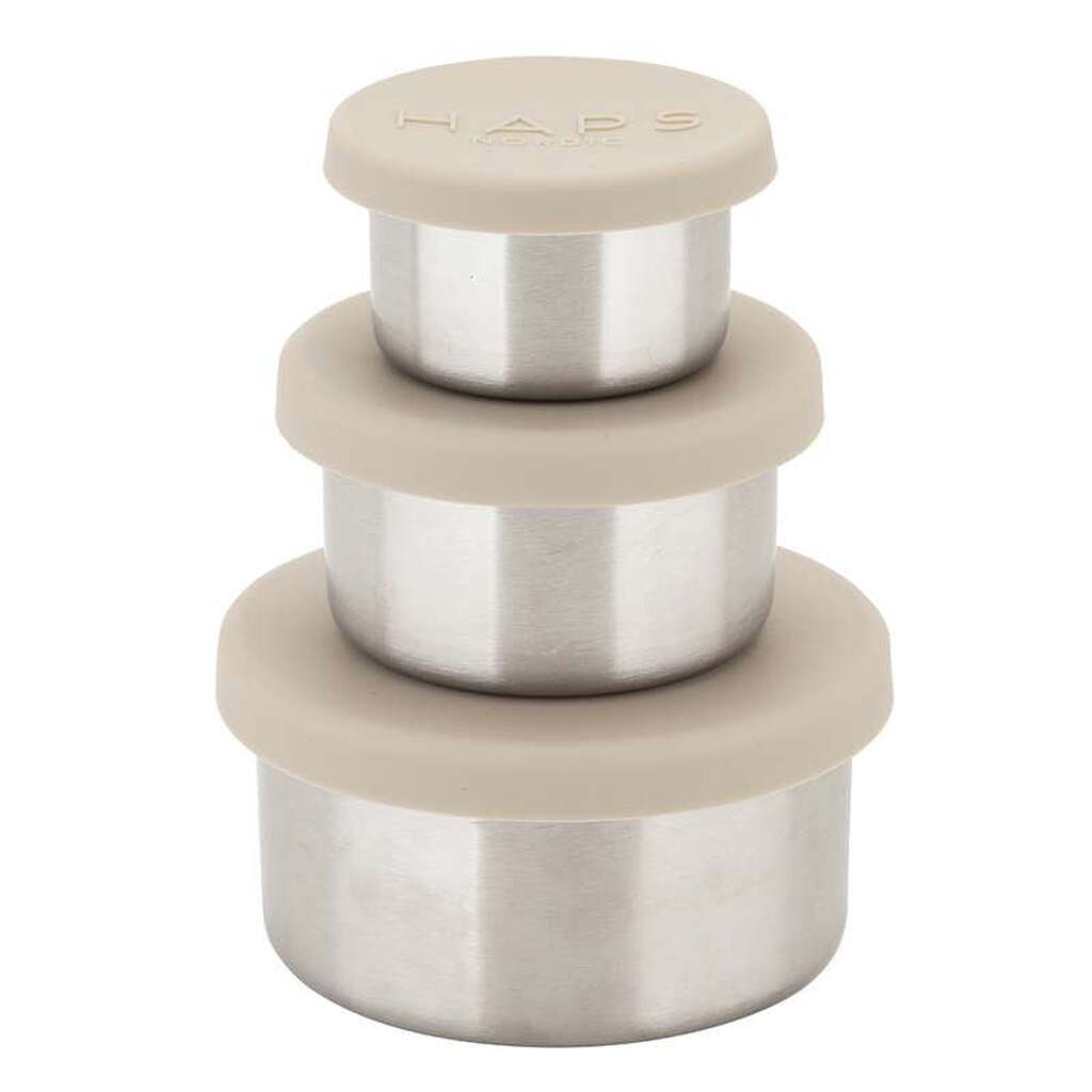 HAPS Nordic Steel Trio Madbeholdere - Oyster Grey