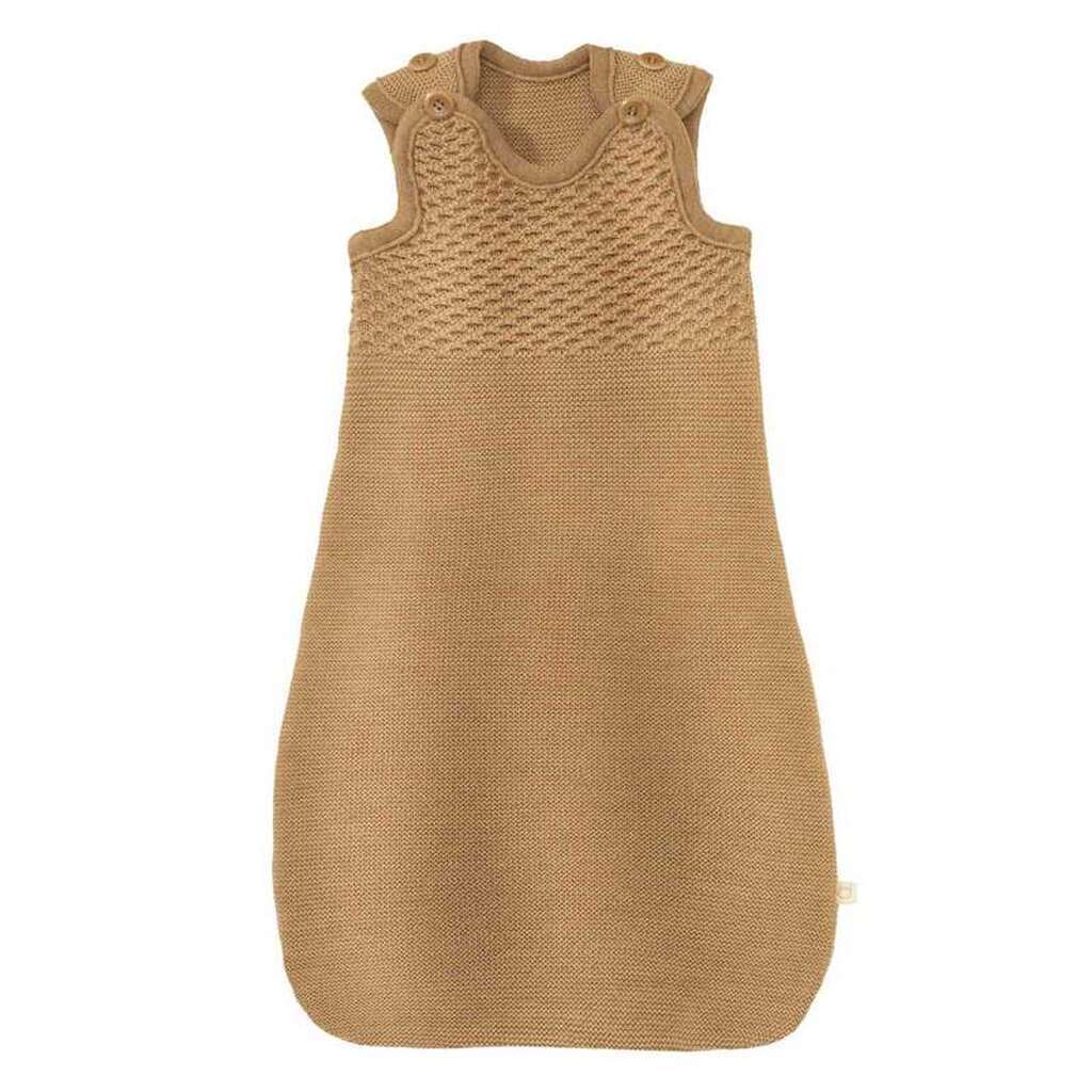 Disana Strikket Sovepose - Ærmeløs - Merinould - 75 cm. - Caramel