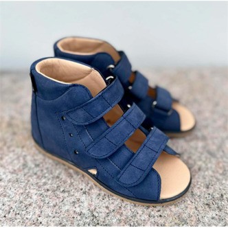 Aurelka sandal, navy - smal sandal med ekstra støtte (sort kant)