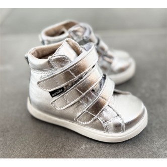 Aurelka velcrosko, sølv - med ekstra støtte