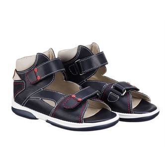 Memo Monaco, dark navy - sandal med ekstra støtte