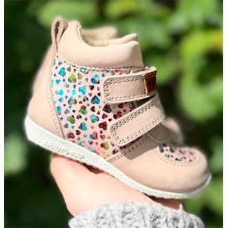 Arauto RAP vandtæt velcrosko, rosa m/hjerter