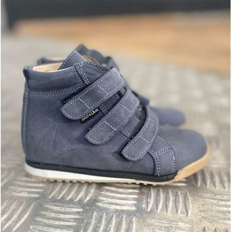 Aurelka velcrosko, jeans blå - smal sko med ekstra støtte
