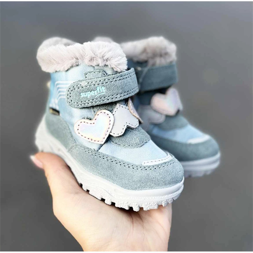 Superfit pigestøvler m/Goretex, isblå & pels
