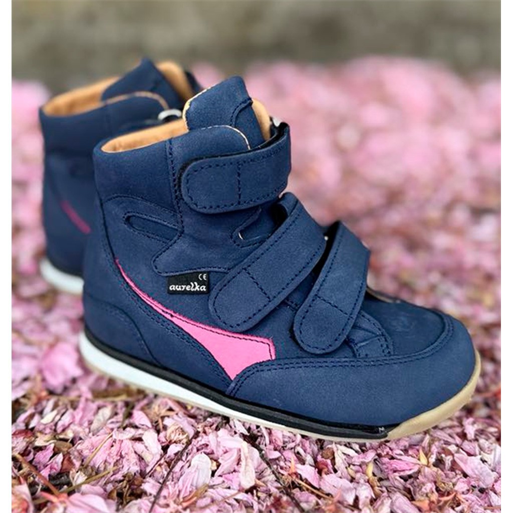 Aurelka basketstøvler, navy/pink - sko med ekstra støtte