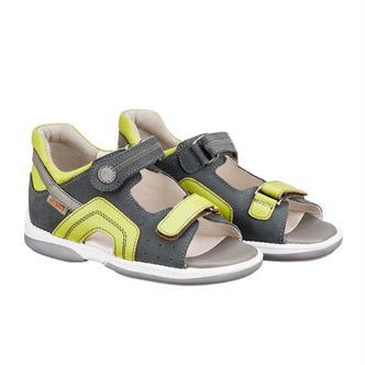 Memo Szafir sandal, grå/grøn - sandal med ekstra støtte