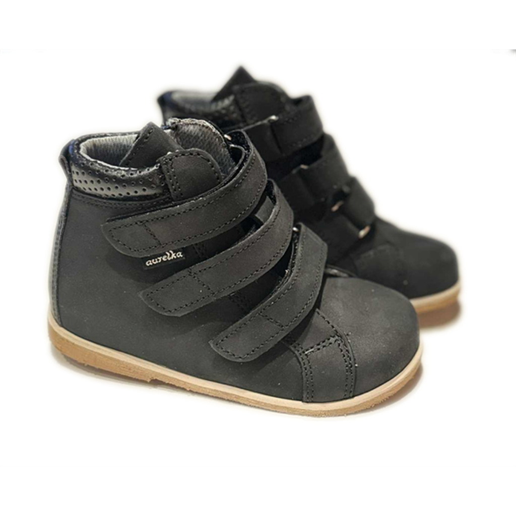 Aurelka velcrosko, sort - sko med ekstra støtte
