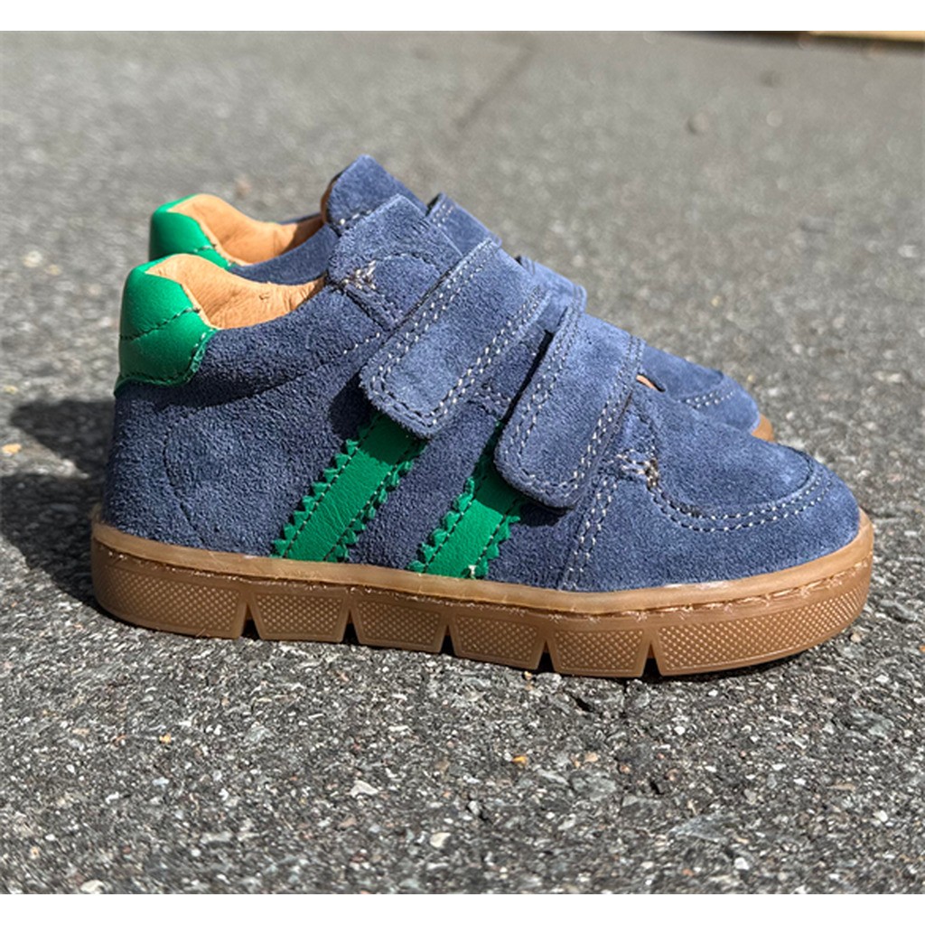 BabyBotte Farel velcro sneakers, blå/grøn