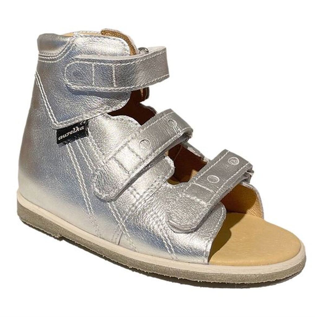 Aurelka høj sandal, sølv - sandal med ekstra støtte