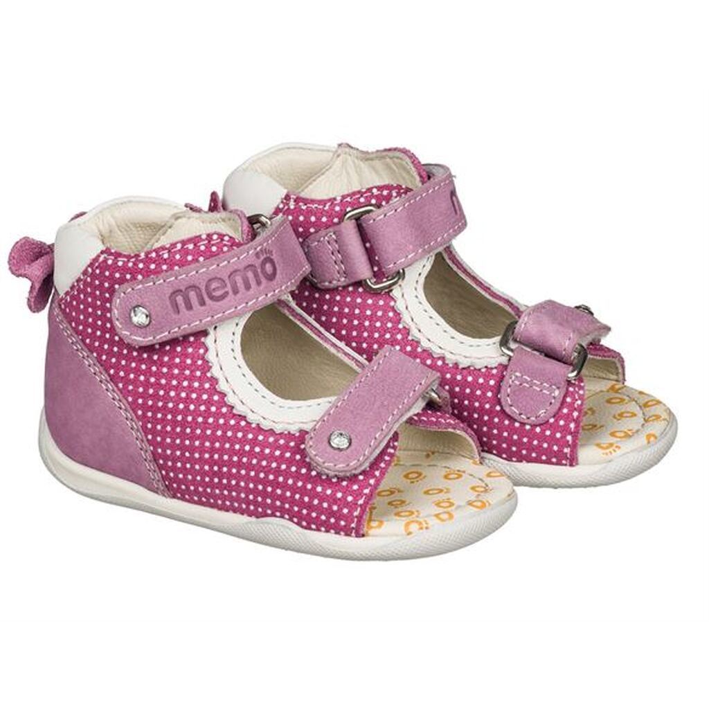 Memo Mini, pigesandal, pink - pigesandal med ekstra støtte