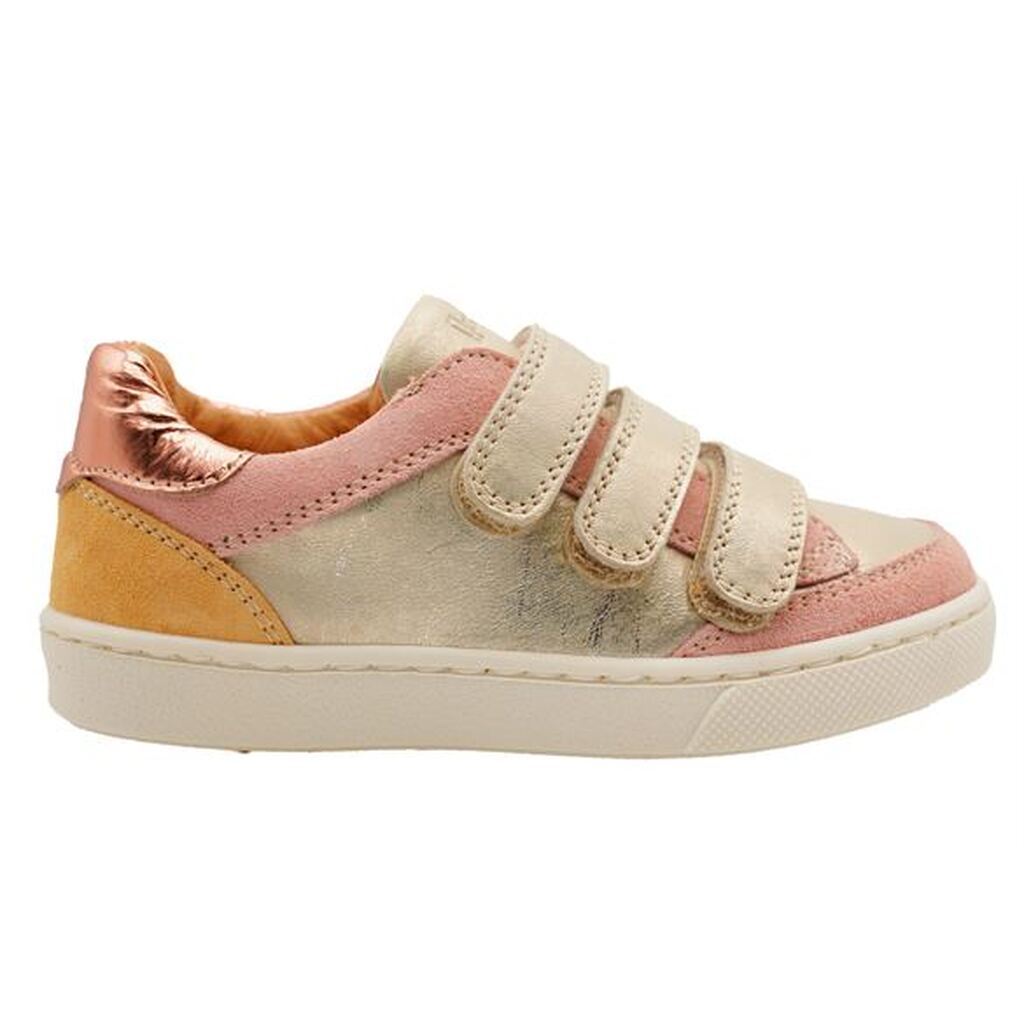 BabyBotte Karma velcro sneakers, guld/rosa