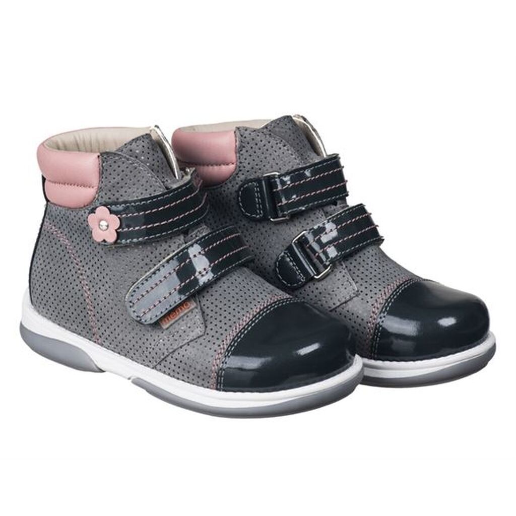 Memo Alex, pigesko, grå/pink - pigesko med ekstra støtte