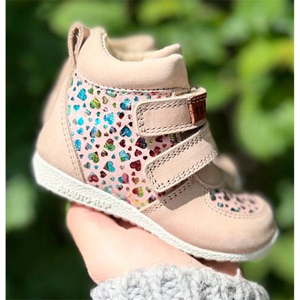 Arauto RAP vandtæt velcrosko, rosa m/hjerter