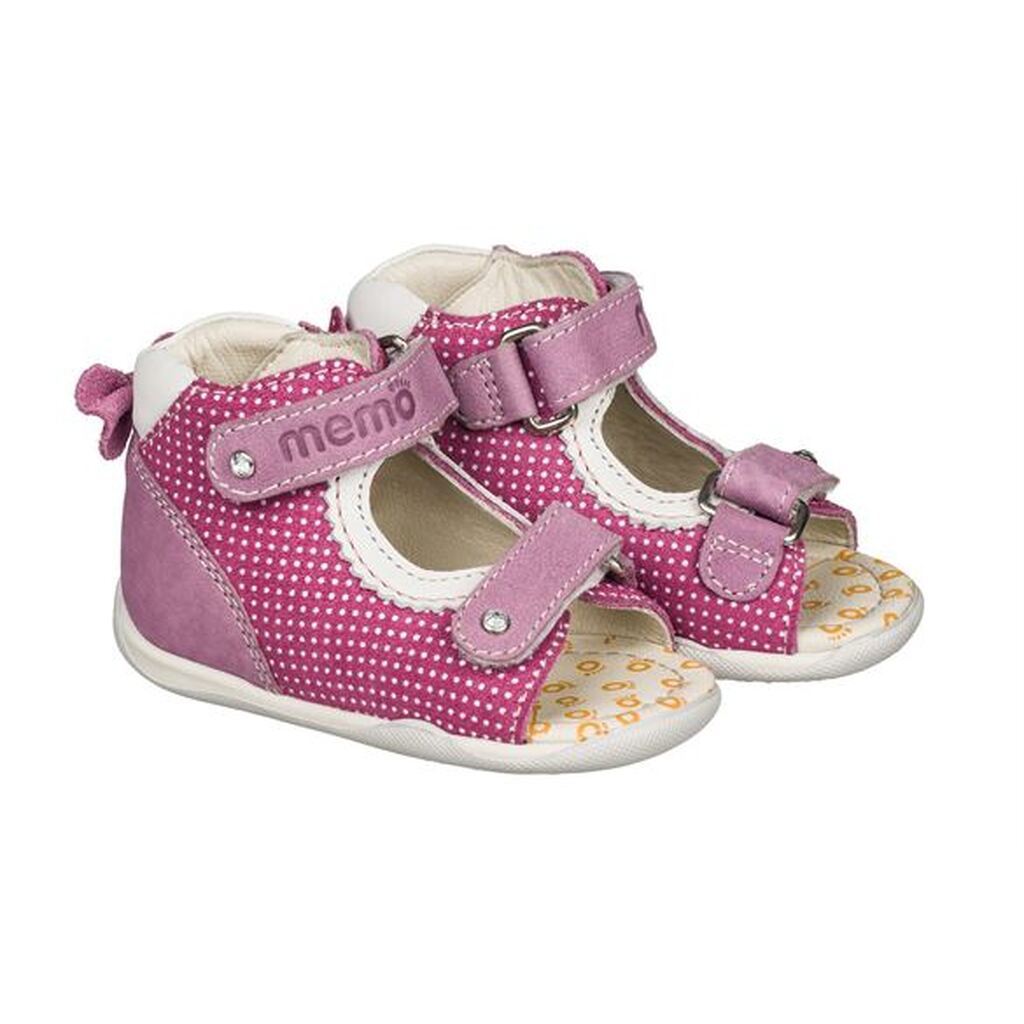 Memo Mini, pigesandal, pink - pigesandal med ekstra støtte