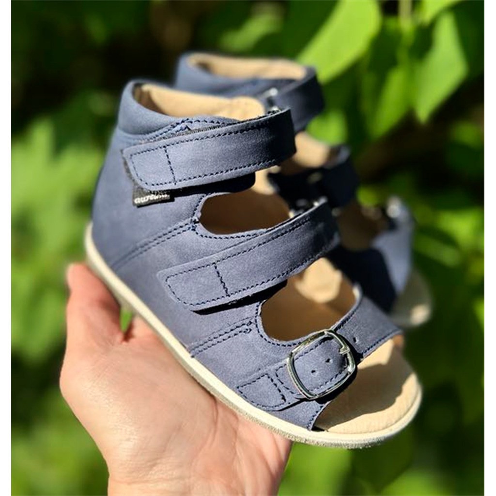 Aurelka sandal, navy m/1 spænderem - sandal med ekstra støtte