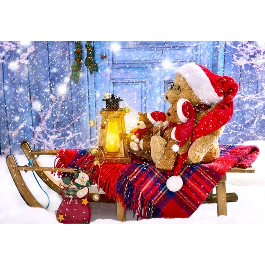 Teddy Bears with Santa Hats