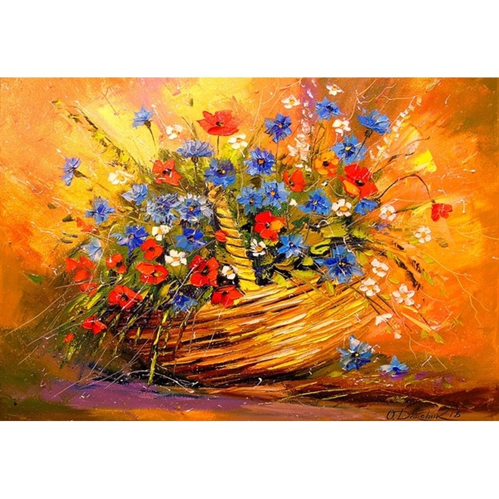Basket with Flowers