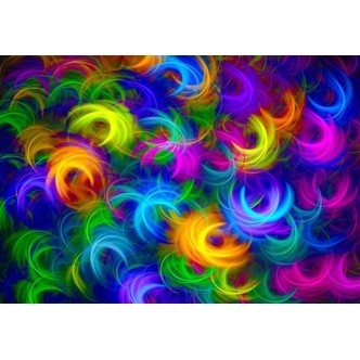 Abstract Neon Feathers