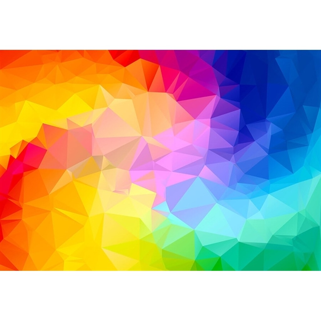 Rainbow Gradient Poligonal Swirl