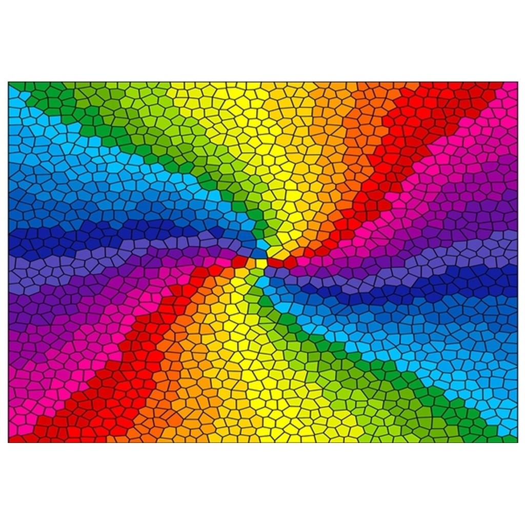 Stained Glass Rainbow Burst