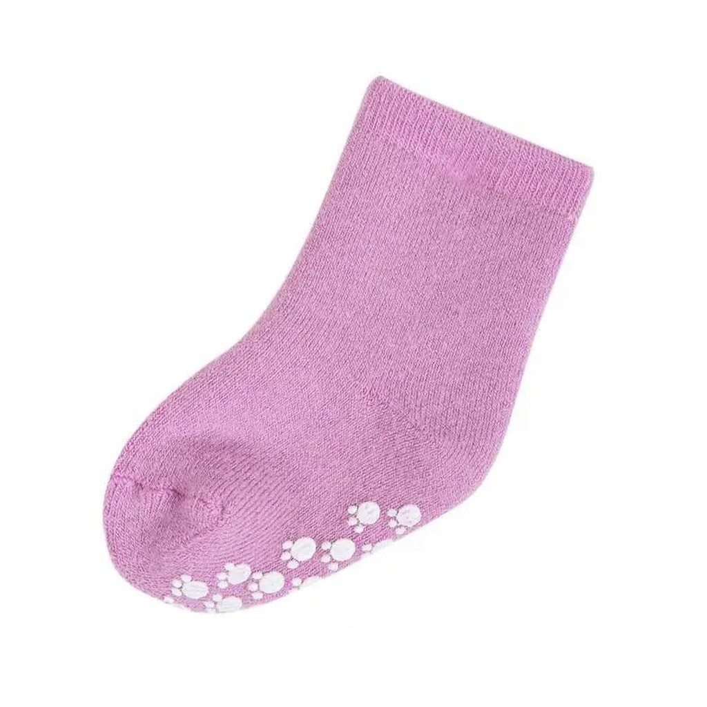 Uldsokker med anti-slip Pink uld