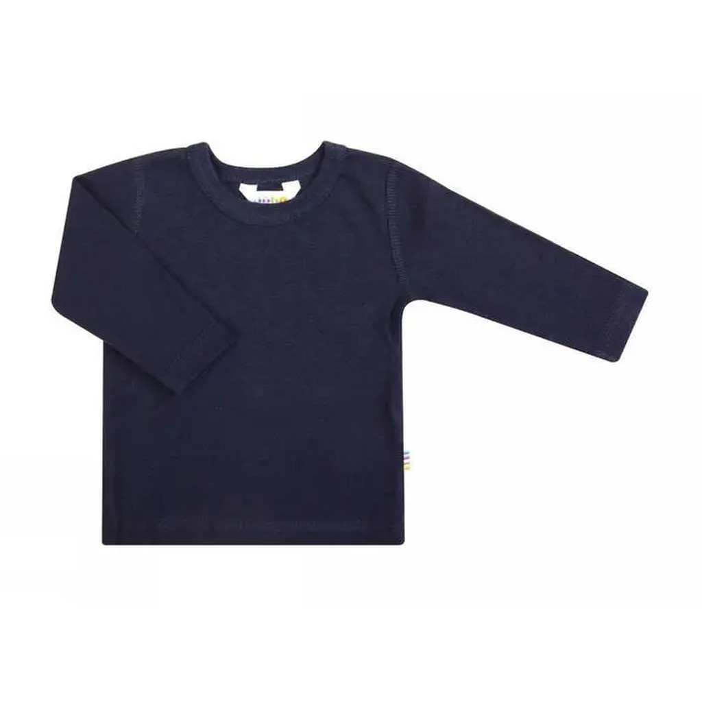 Mørkeblå bomuld babybluse