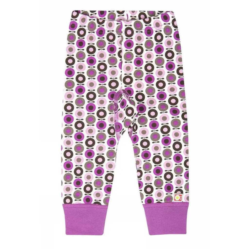 Baby leggings med lilla kant