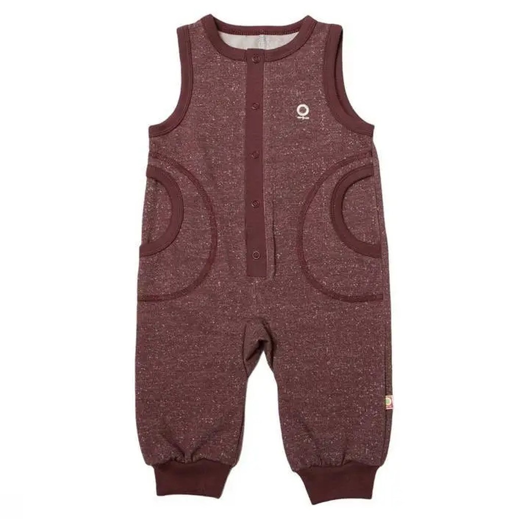 Overall sweatwear mix mahogni farve i økologisk bomuld