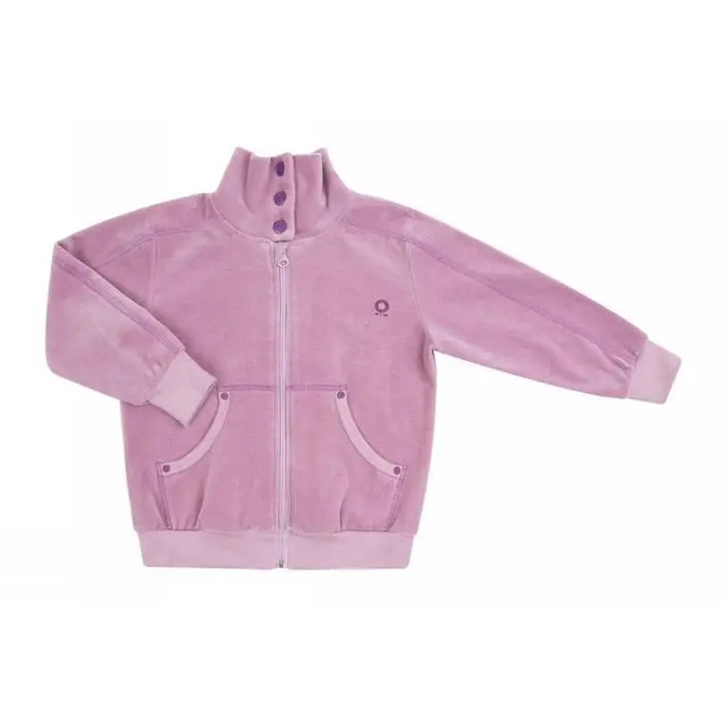 Velour cardigan i støvet rosa