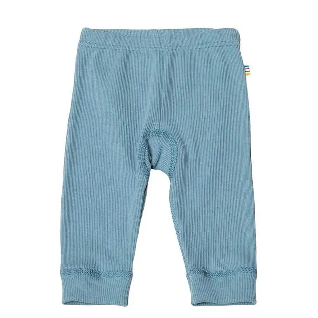 Leggings i blå økologisk Rib Bomuld
