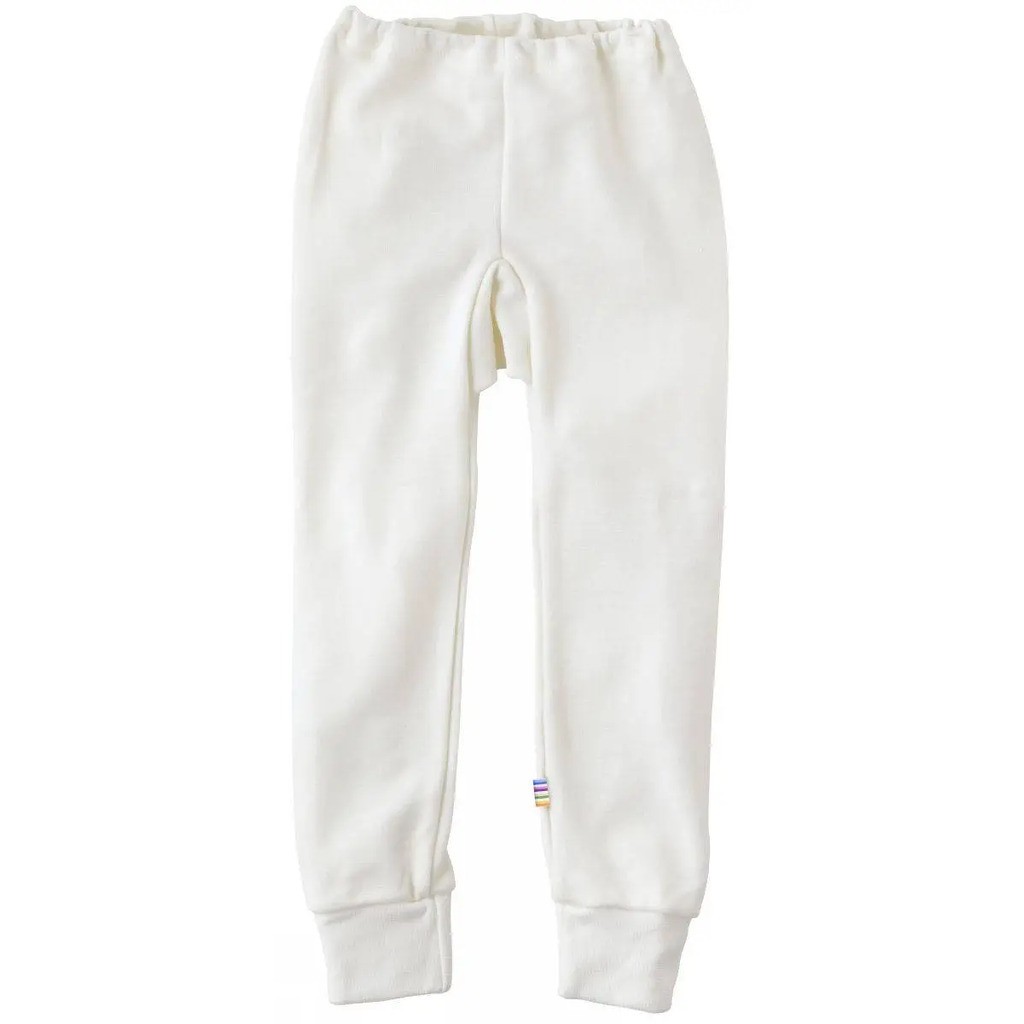 Leggings i råhvid uld-bomuld
