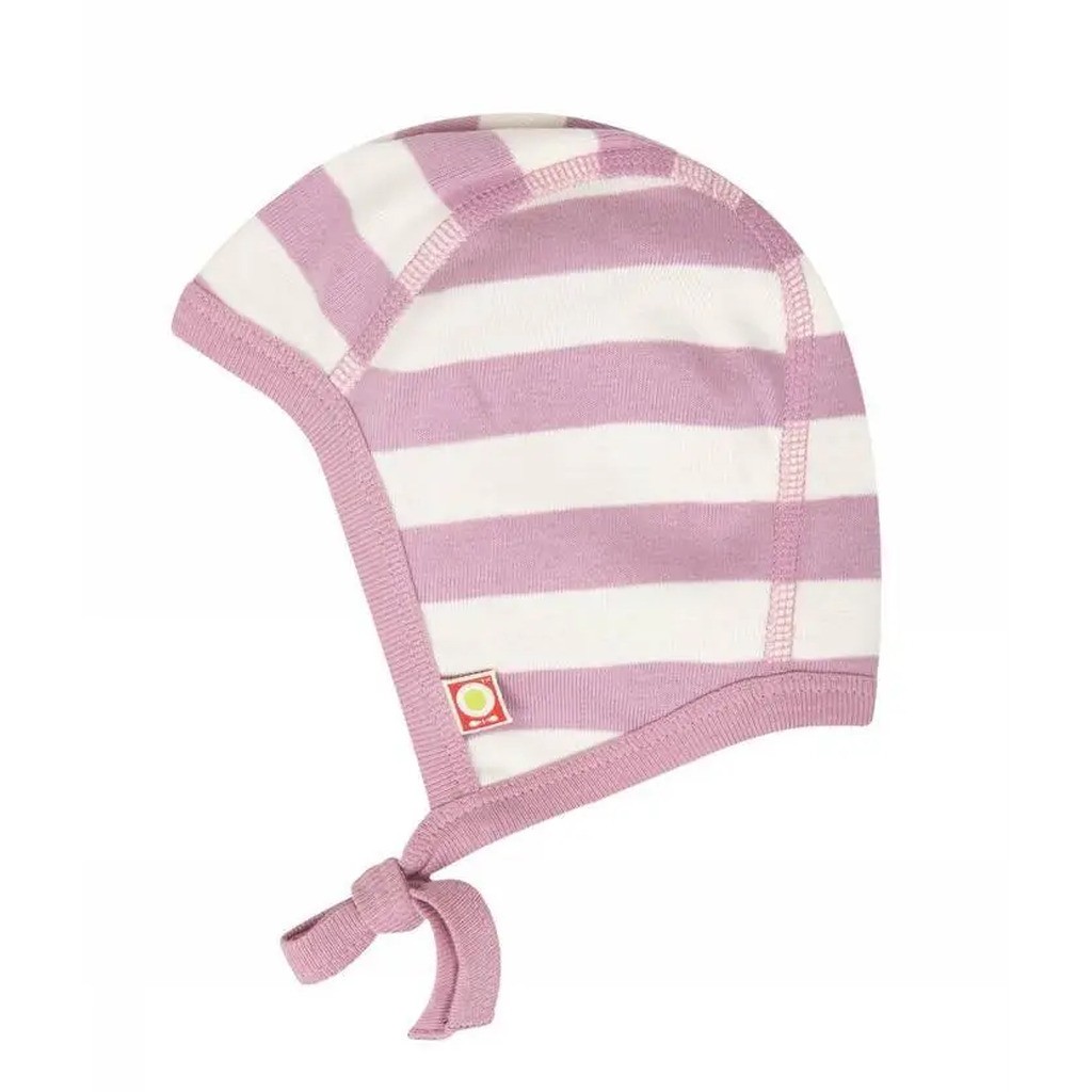 Hjelm i rosa og hvid pastel