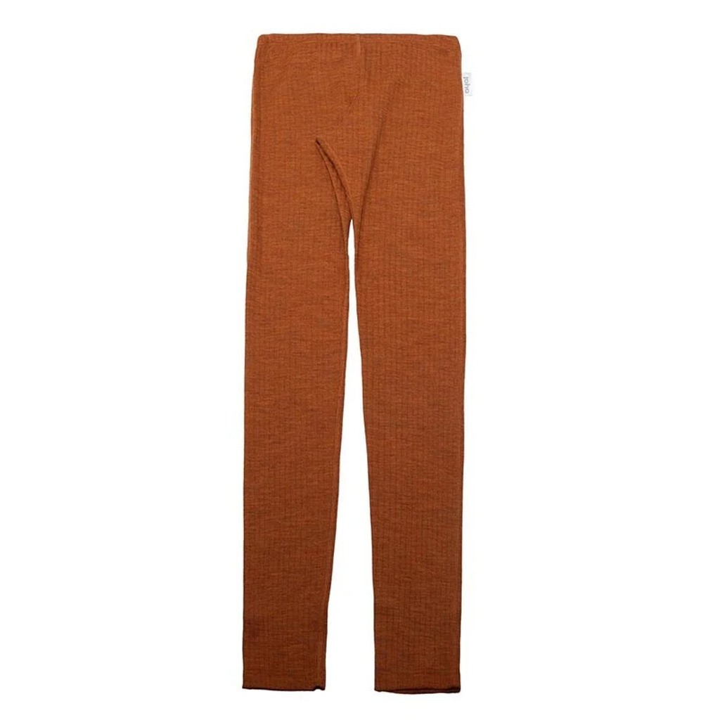 Leggings i orange 100% merinould til voksne kvinder