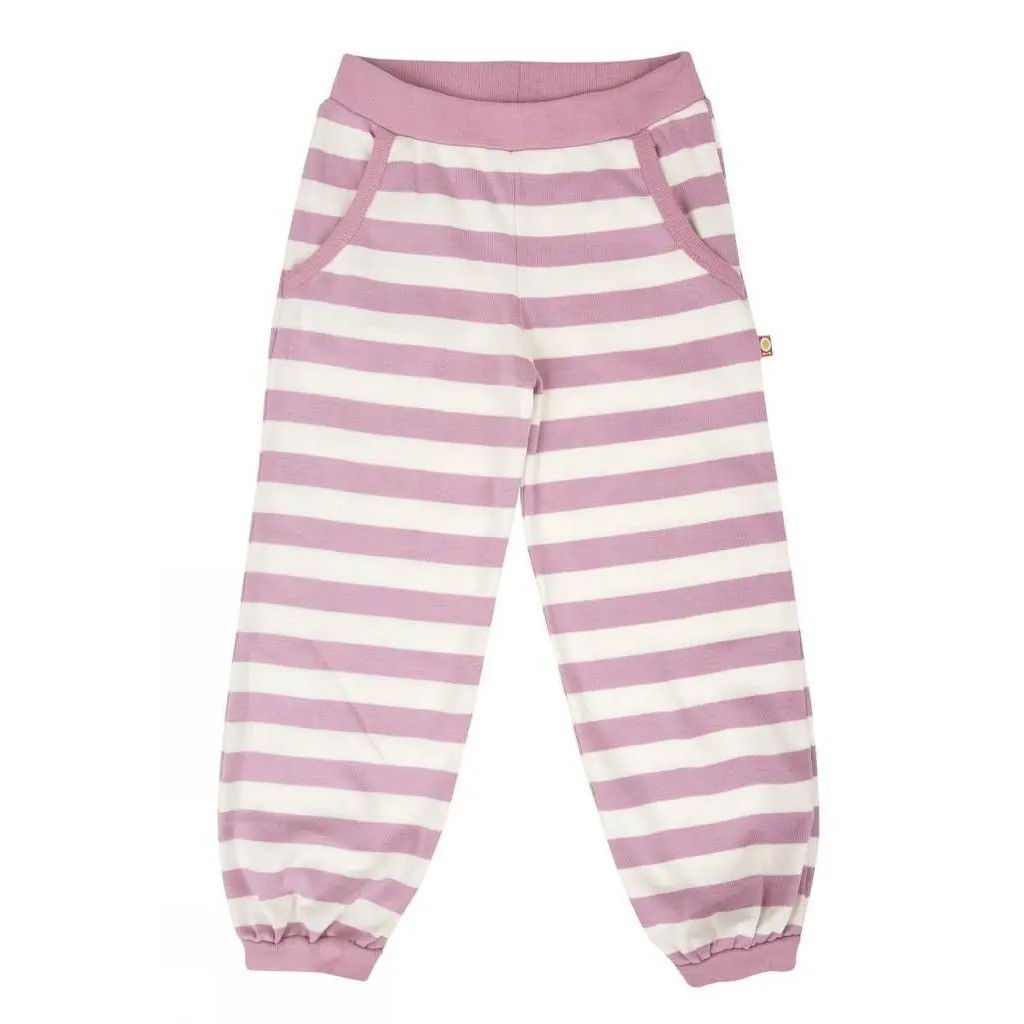 Øko bomuldsbukser i rosa pastel