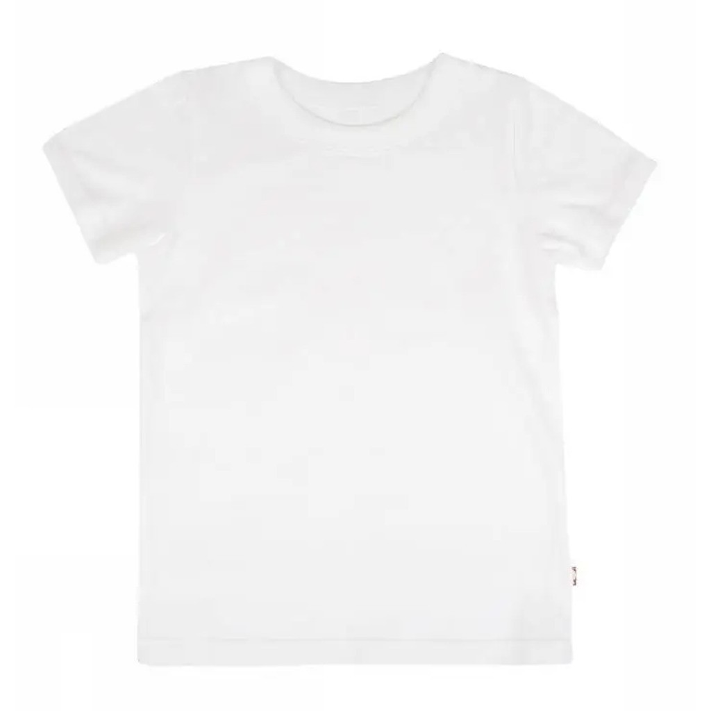 Kortærmet T-shirt i hvid bomuld