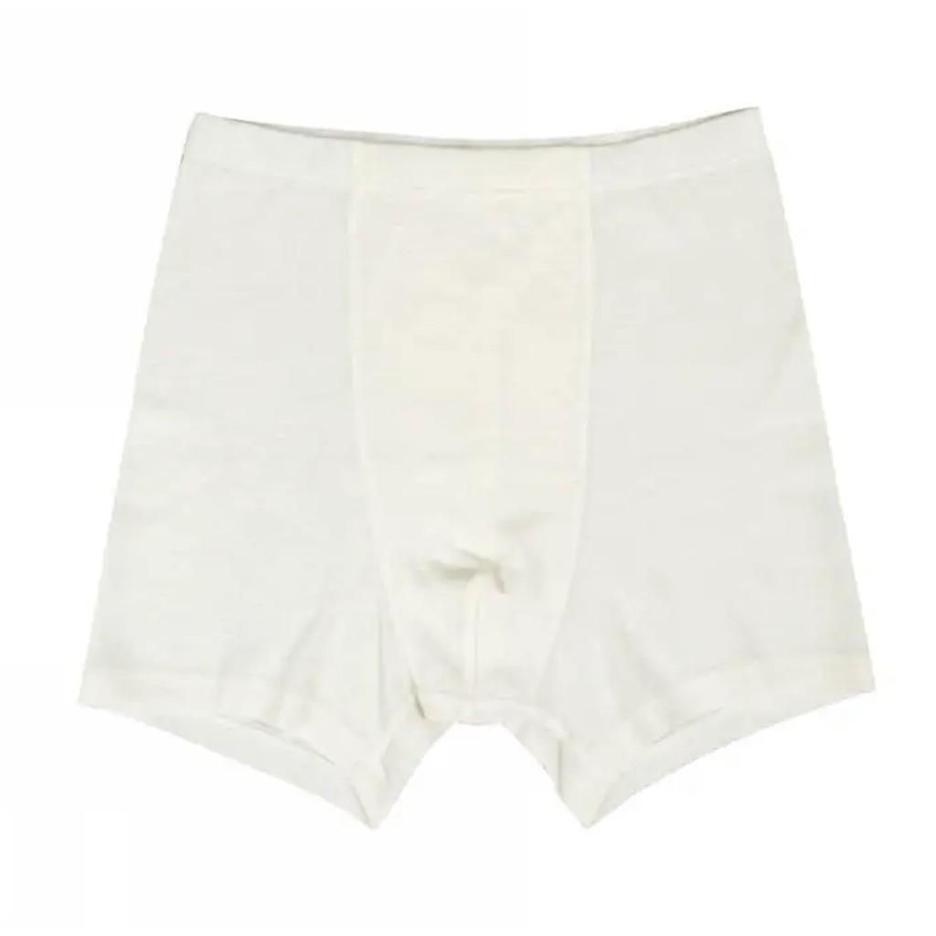Boxershorts til mænd i råhvid uld