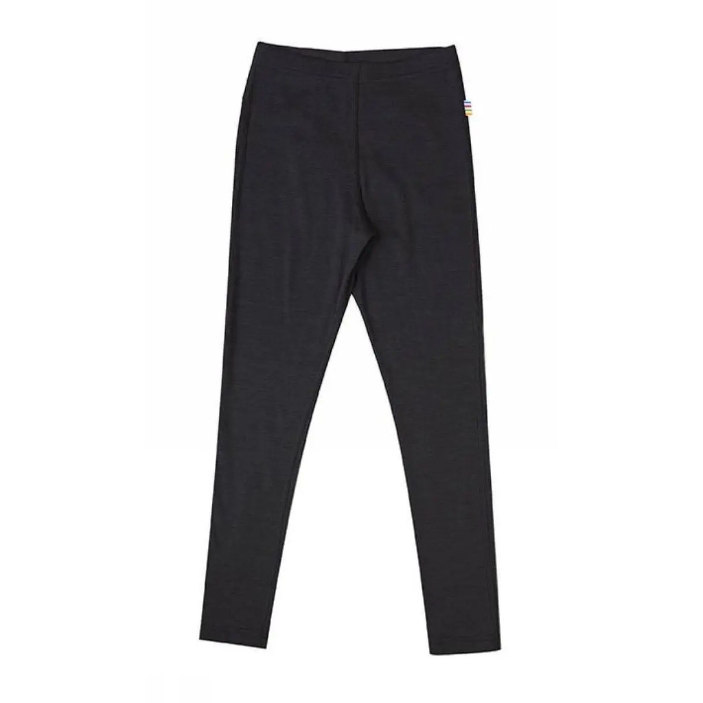 Leggings i sort uld-silke til større børn