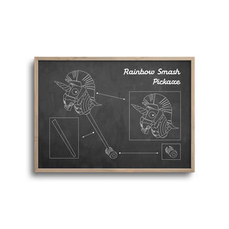 Gamer blueprint mørk baggrund - rainbow smash pickaxe